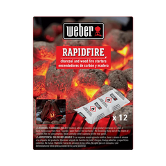 12 pc Rapidfire Fire Starters - Charcoal & wood fire starters