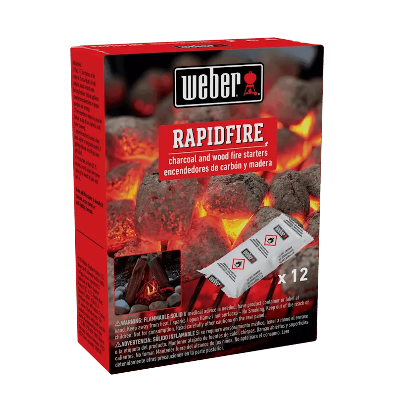 12 pc Rapidfire Fire Starters - Charcoal & wood fire starters