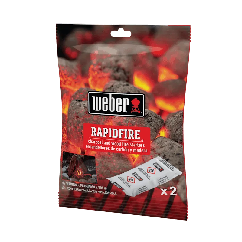 2 pc Rapidfire Fire Starters - Charcoal & wood fire starters