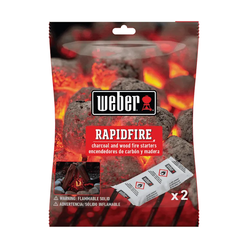 2 pc Rapidfire Fire Starters - Charcoal & wood fire starters
